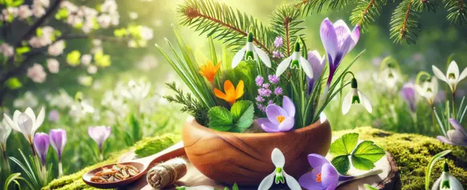 Frühling in der TCM – Die Wandlungsphase Holz mit blühenden Pflanzen und natürlichen Heilmitteln für Energie und Balance