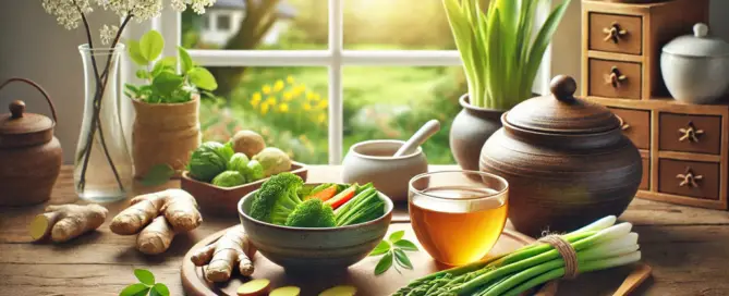 TCM-Ernährung im Frühling – Gekochtes Gemüse, Ingwer und Kräutertee als natürliche Unterstützung bei Allergien