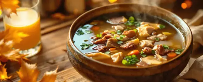 Rindfleischkraftbrühe und Goldene Milch stärken im Herbst die Abwehrkräfte nach TCM