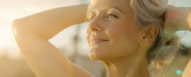 Frau im Sonnenlicht – Energie und Balance mit den 5 Elementen der TCM