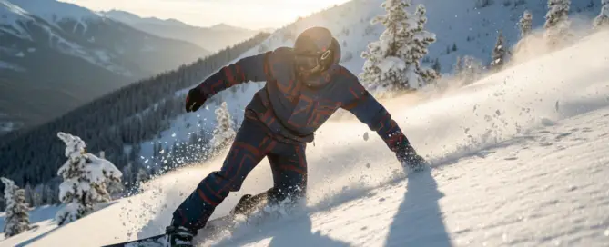 Kraftvolle Winterbewegung als Symbol für starke Knochen und Nierenenergie